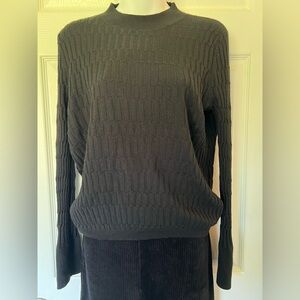 Club Monaco Black Textured Wool Women's Sweater